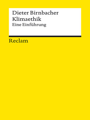 cover image of Klimaethik. Eine Einführung